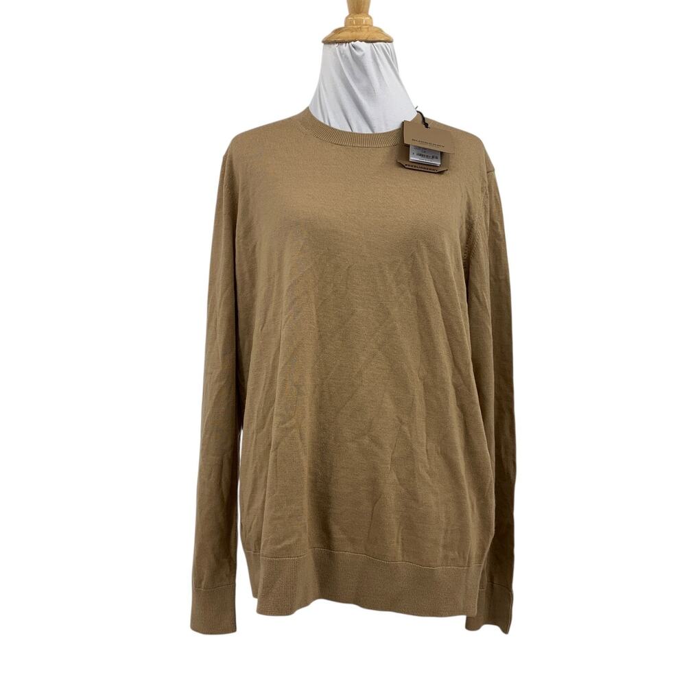 Burberry Sweater Womens L Large Wool Knitwear Crew Long Sleeve Soft Pullover